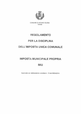 Induno Olona &ndash; Tasi e Imu Regolamento