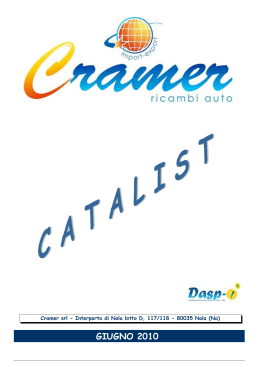 GIUGNO 2010 - Cramer S.r.l.