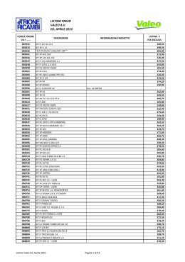 VALEO Listino AV Ed. Aprile 2015