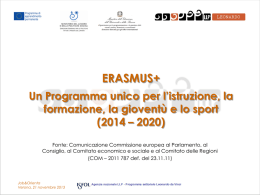 Presentazione Erasmus + - Programma Leonardo da Vinci