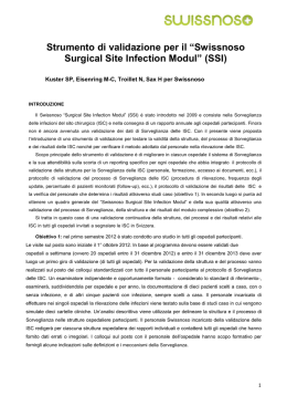 Strumento di validazione per il &ldquo;Swissnoso Surgical Site Infection