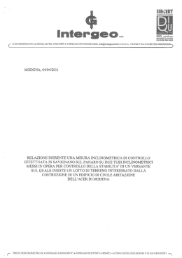2011_04_04 - Relazione Geologica misure inclinometriche 2