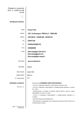 Curriculum vitae - Studio infermieristico Raineri