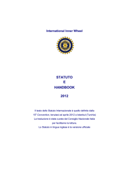 STATUTO E HANDBOOK 2012