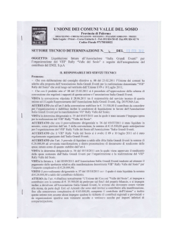 Liquidazione fattura all`Associazione Italia Grandi Eventi per l