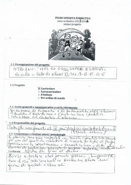 Page 1 PIANO OFFERTA FORMATIVA anno scolastico 2015/201