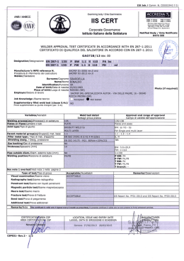 IIS CERT - Sacmif S.r.l.