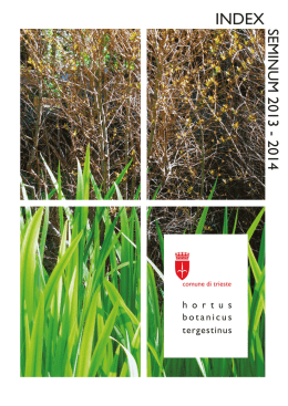 Seminum 2013-14 -  - Orto botanico