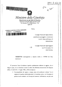 Ministero - Consiglio Nazionale degli Ingegneri