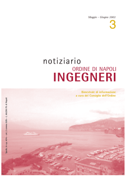 Notiziario n. 3 - Ordine degli Ingegneri della provincia di Napoli