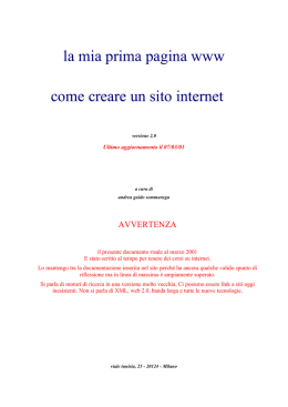 la mia prima pagina www come creare un sito internet