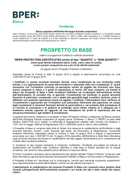 PROSPETTO DI BASE - Banca Popolare dell`Emilia Romagna
