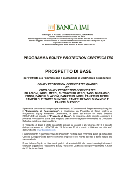 Prospetto Equity Protection Certificates