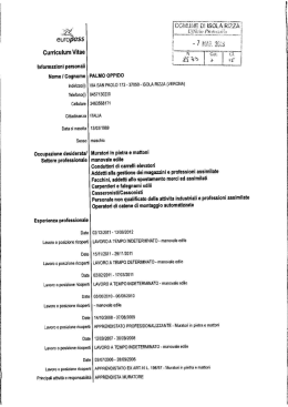 Curriculum - Comune di Isola Rizza
