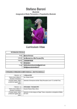 CV Musicale Stefano Baroni agg. Febbraio 2015