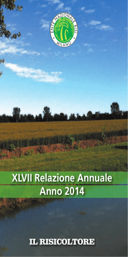 XLVII Relazione Annuale Anno 2014