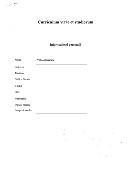 Curriculum - Comune di Teano