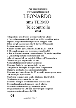 Manuale per Leonardo SMS Master/Utente