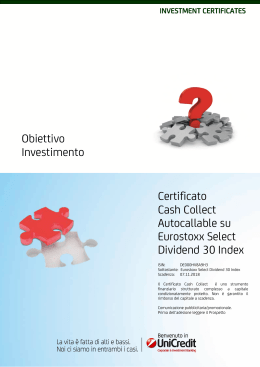 Obiettivo Investimento Certificato Cash Collect