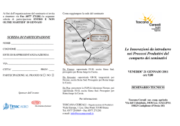 Le Innovazioni da introdurre nei Processi Produttivi del comparto dei