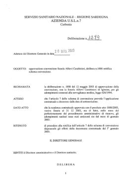 Delibera del 20 Giugno 2003,N.1279