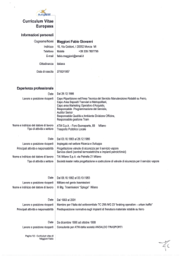Curriculum - Comune di Monza