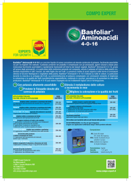 Volantino biostimolanti Basfoliar ® Aminoacidi 4
