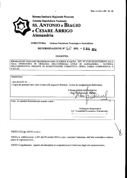 ss. ANTONIO e BIAGIO - Azienda Ospedaliera Santi Antonio e