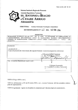 ss. ANTONIO e BIAGIO - Azienda Ospedaliera Santi Antonio e