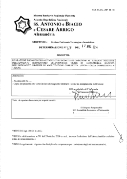 ss. ANTONIO e BIAGIO - Azienda Ospedaliera Santi Antonio e