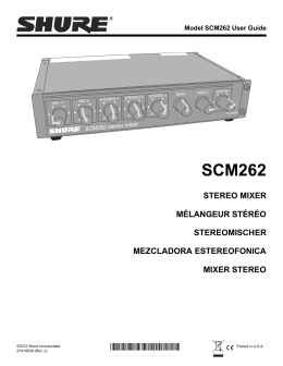 Shure SCM262 User Guide (Italian)