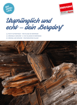Urspr&uuml;nglich und echt &mdash; dein Bergdorf