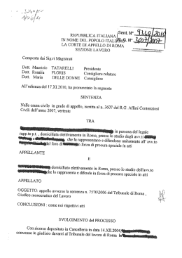 Corte App., 17 novembre 2010, n. 9340