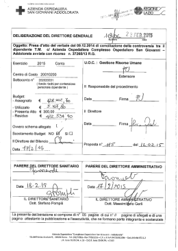 Delibera n. 119.DG del 23.02.2015