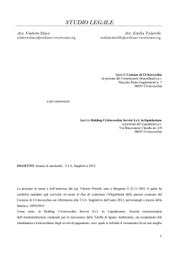 In allegato auto tutela (clicca qui pdf )