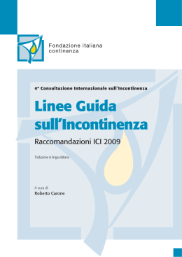 Linee Guida sull`incontinenza - Fondazione italiana continenza