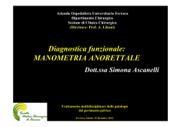 Diagnostica funzionale_manometria anorettale