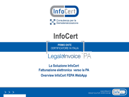 informazioni operative su "LegalInvoice PA"