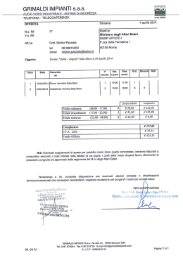 GRIMALDI IMPIANTI S.a.s. - Ministero degli Affari Esteri