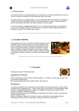 cucina trentina - Lions Club Rovereto San Marco