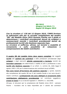 N° 89/2015 - Ordine dei Consulenti del Lavoro di Napoli