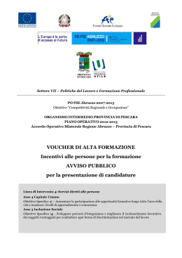 Avviso Voucher Alta Formazione 2013