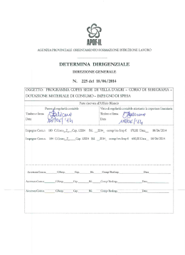 DETERMINA DIRIGENZIALE - Apof-Il