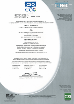 Certificazione ISO 14001