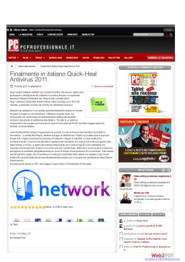 Finalmente in italiano Quick-Heal Antivirus 2011 : PC - s