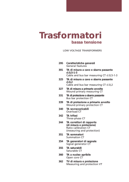 Trasformatori bassa tensione