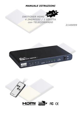 MANUALE ISTRUZIONI SWITCHER HDMI 4 INGRESSI / 1