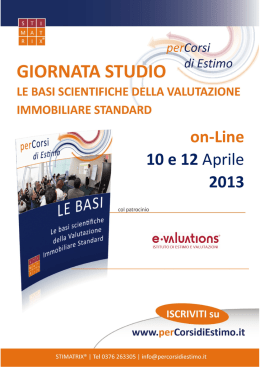 Scarica il modulo di iscrizione e dettagli del corso