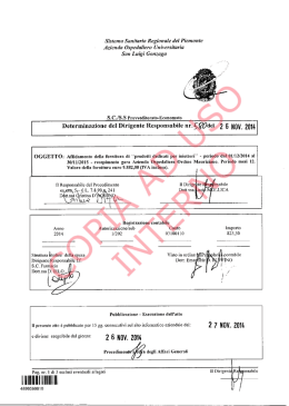 Sistema Sanitario Regionale del Piemonte Azienda Ospedaliero