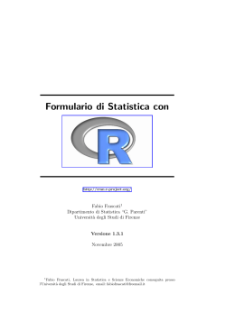 Formulario di Statistica con R